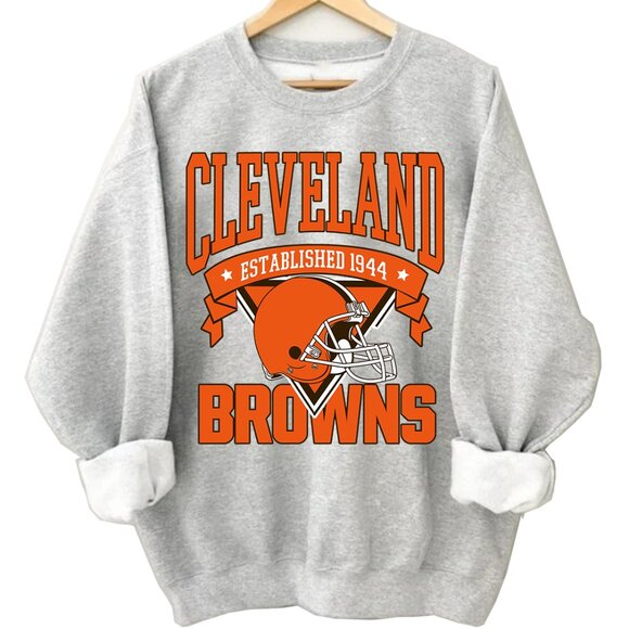 Cleveland Browns Sweatshirt Est.1944 Cleveland Browns Football Shirt Vintage - Picture 1 of 2